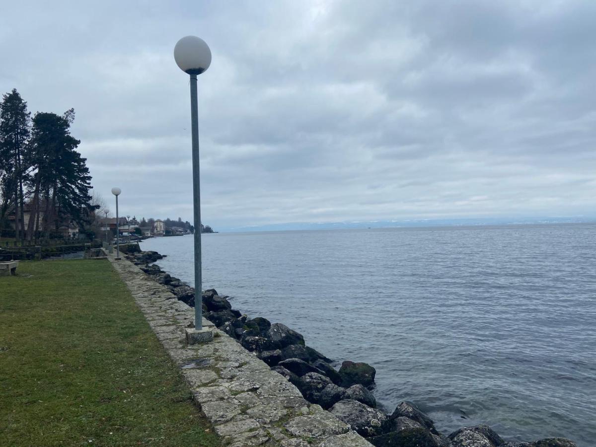 BORD DE LAC,2 chambres SUPERBE VUE LAC 5mn Evian Lugrin Exterior foto